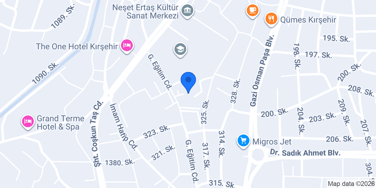 Kervansaray Öğrenci Yurdu konumu