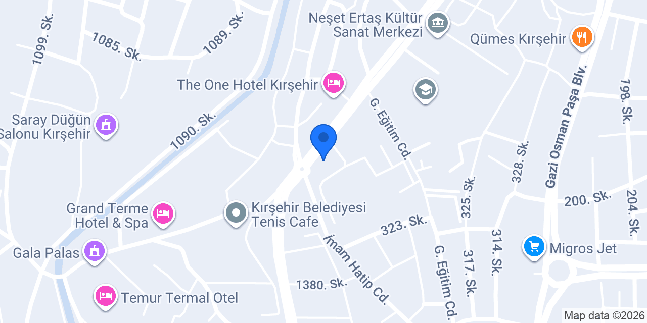 Ahi Evran Üniversitesi Myo konumu