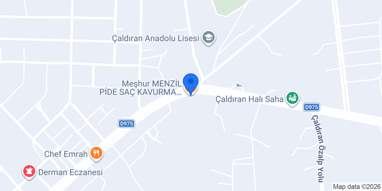 Meşhur MENZİL PİDE SAÇ KAVURMA SALONU konumu