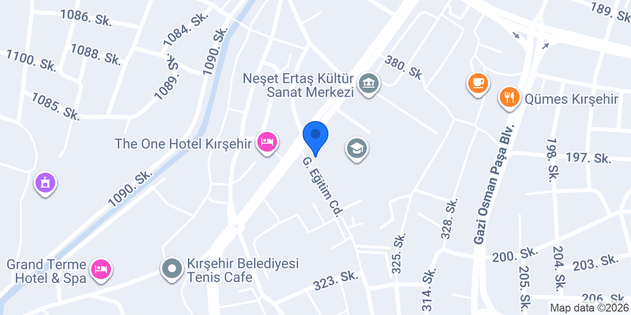 Ahi Evran Üniversitesi Mer. Yerleşkesi konumu
