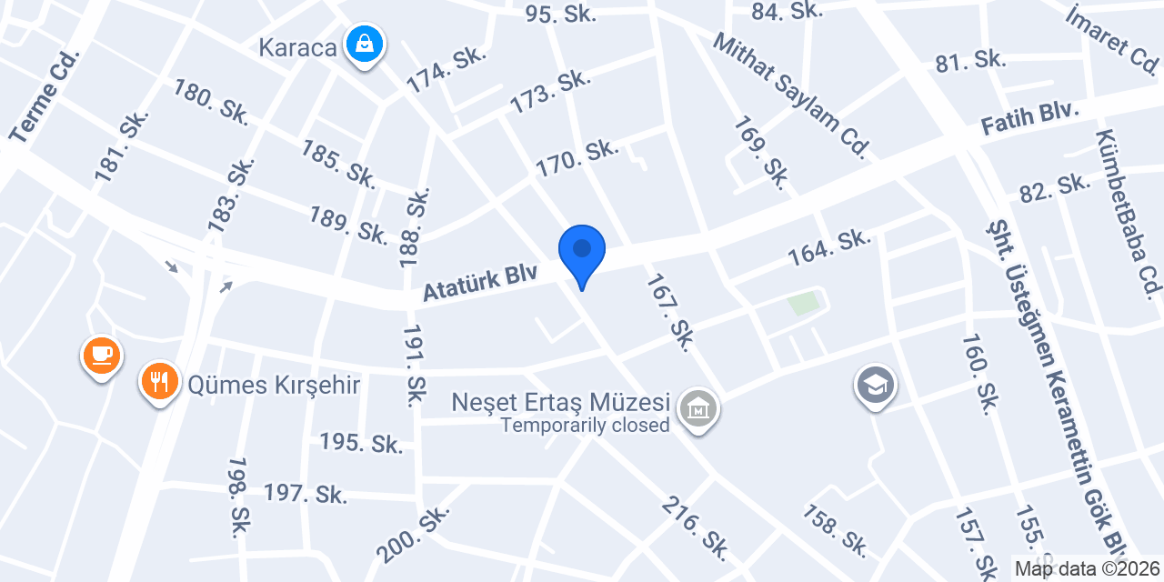 MUTLU CAM KIRŞEHİR konumu