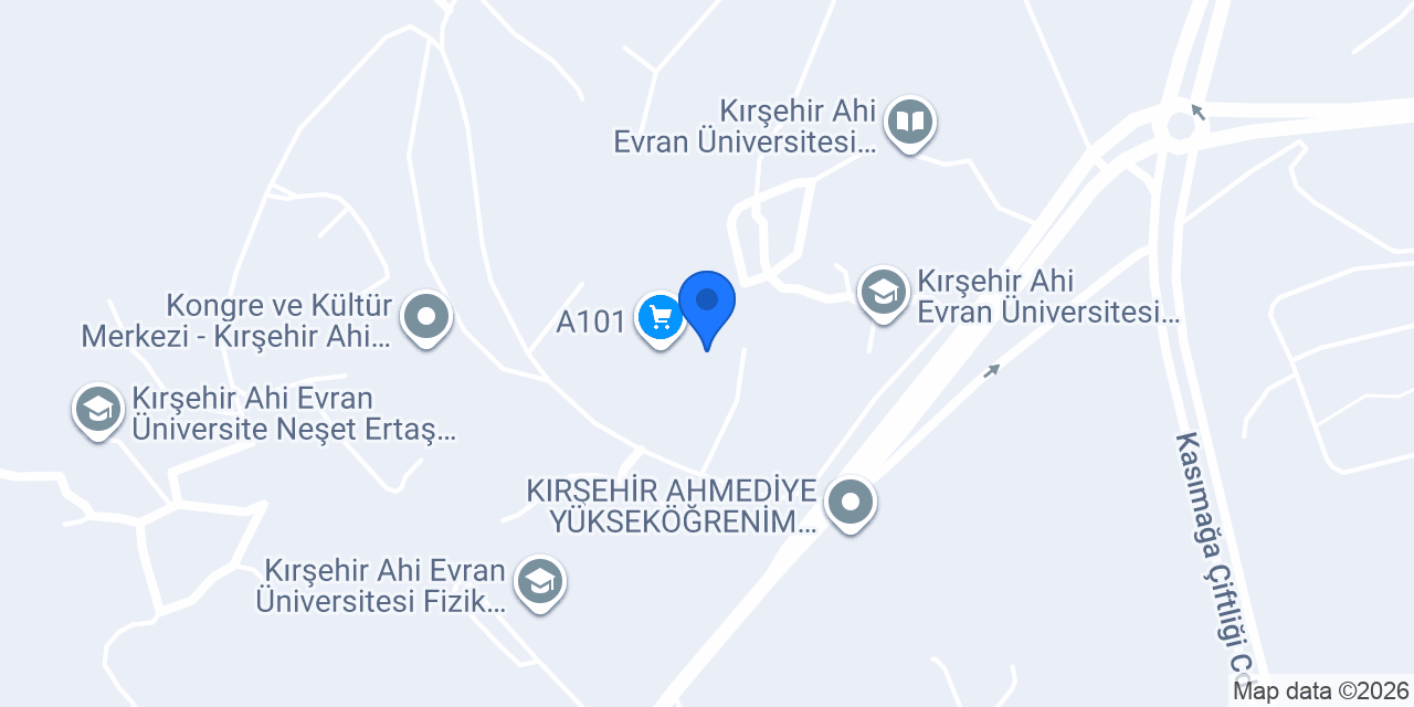 Ahi Evran Üniversitesi Merkez Kütüphane konumu