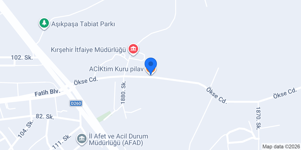 ACİKtim Kuru_pilav konumu