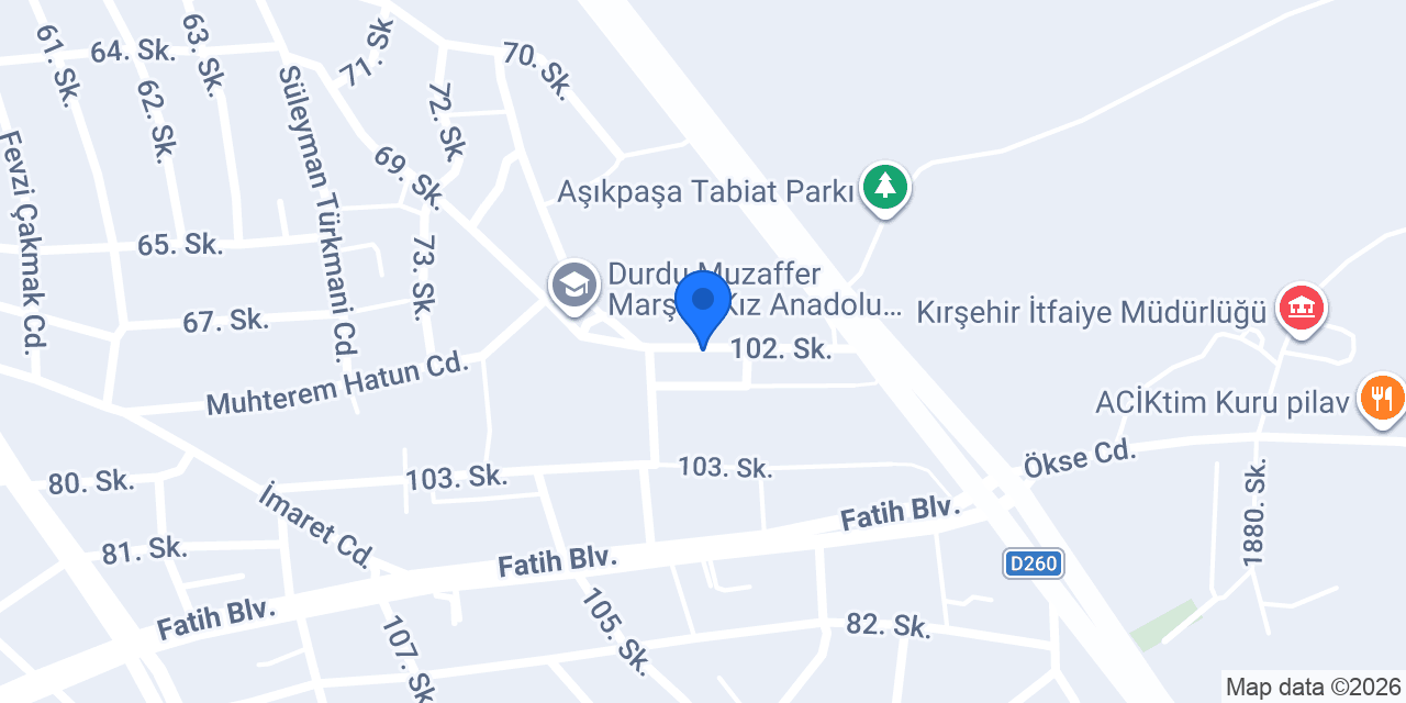 Merve Bayan Kuaförü konumu