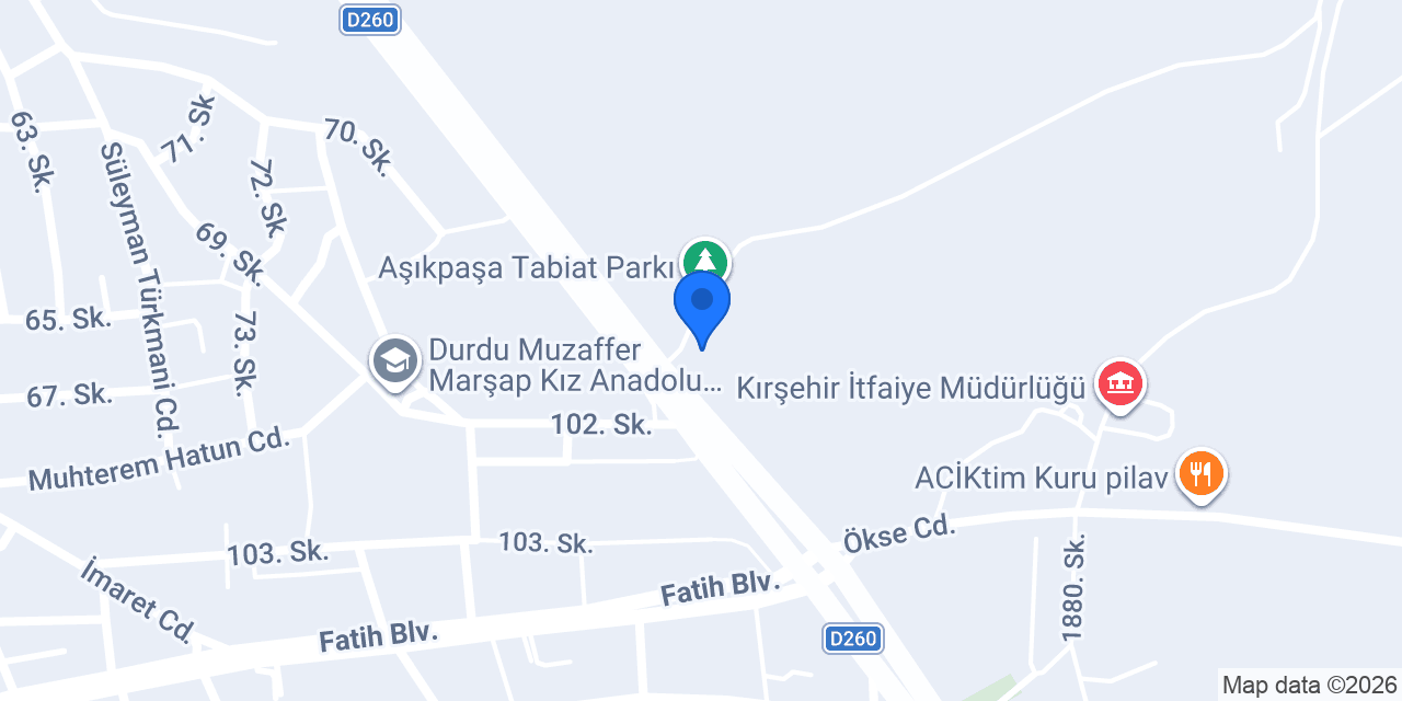 Aşıkpaşa Tabiat Parkı Ve Tabiat Müzesi konumu