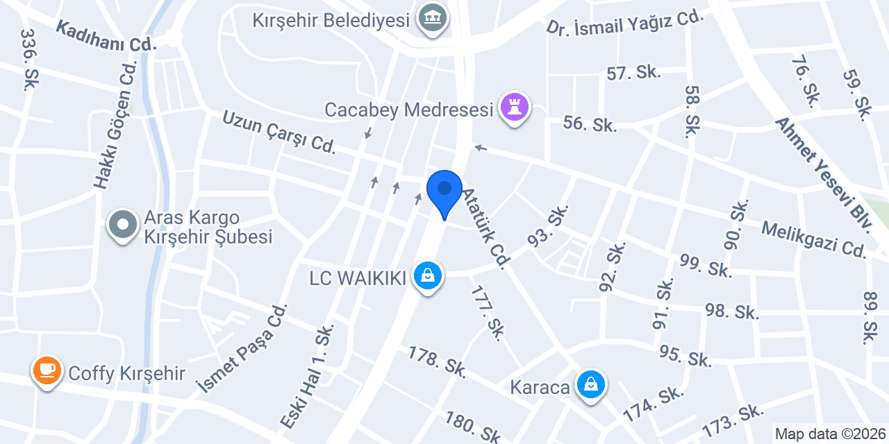 Kırşehir Çiçek Taksi konumu