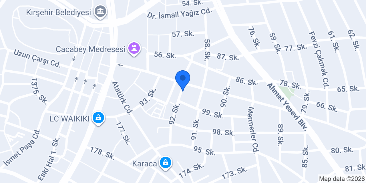 Ergül Mobilya Kırşehir konumu