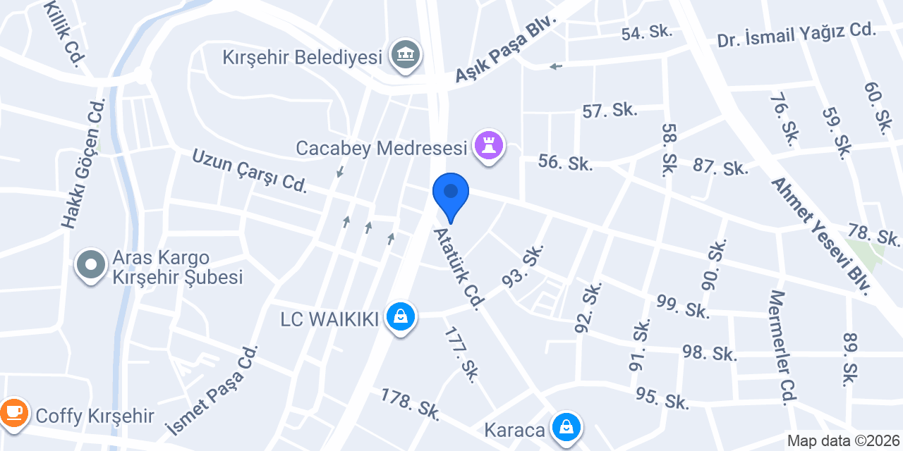 DenizBank Kırşehir Şubesi konumu