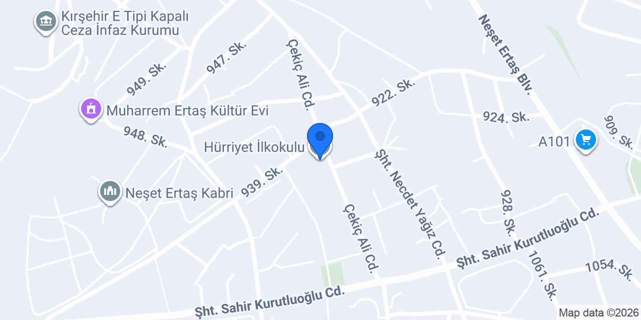 Hürriyet İlkokulu konumu