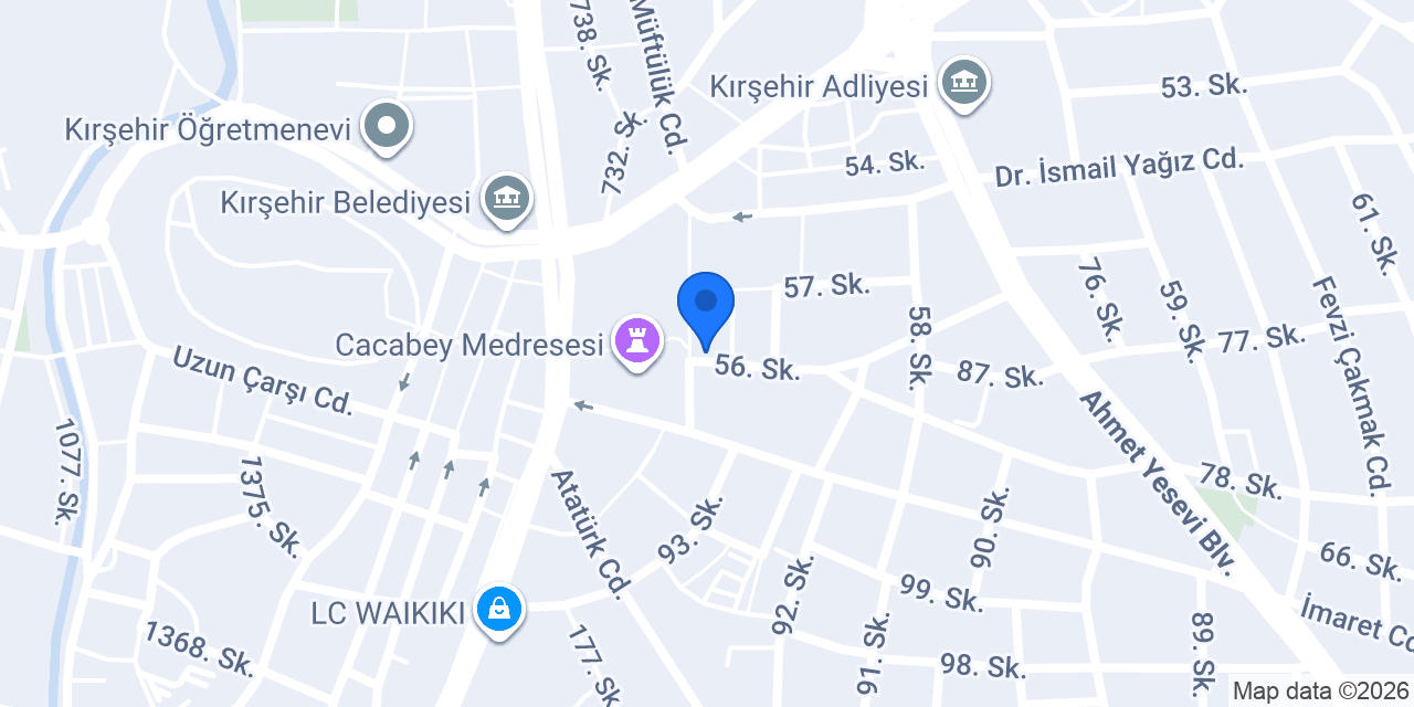 Yapı Kredi - Kırşehir Şubesi konumu