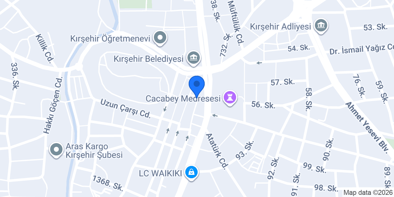 Akbank Kırşehir Şubesi konumu