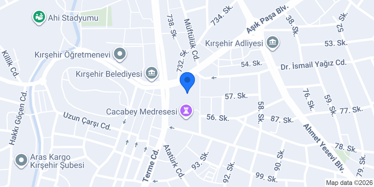 Kırşehir Gezi Otobüsü konumu