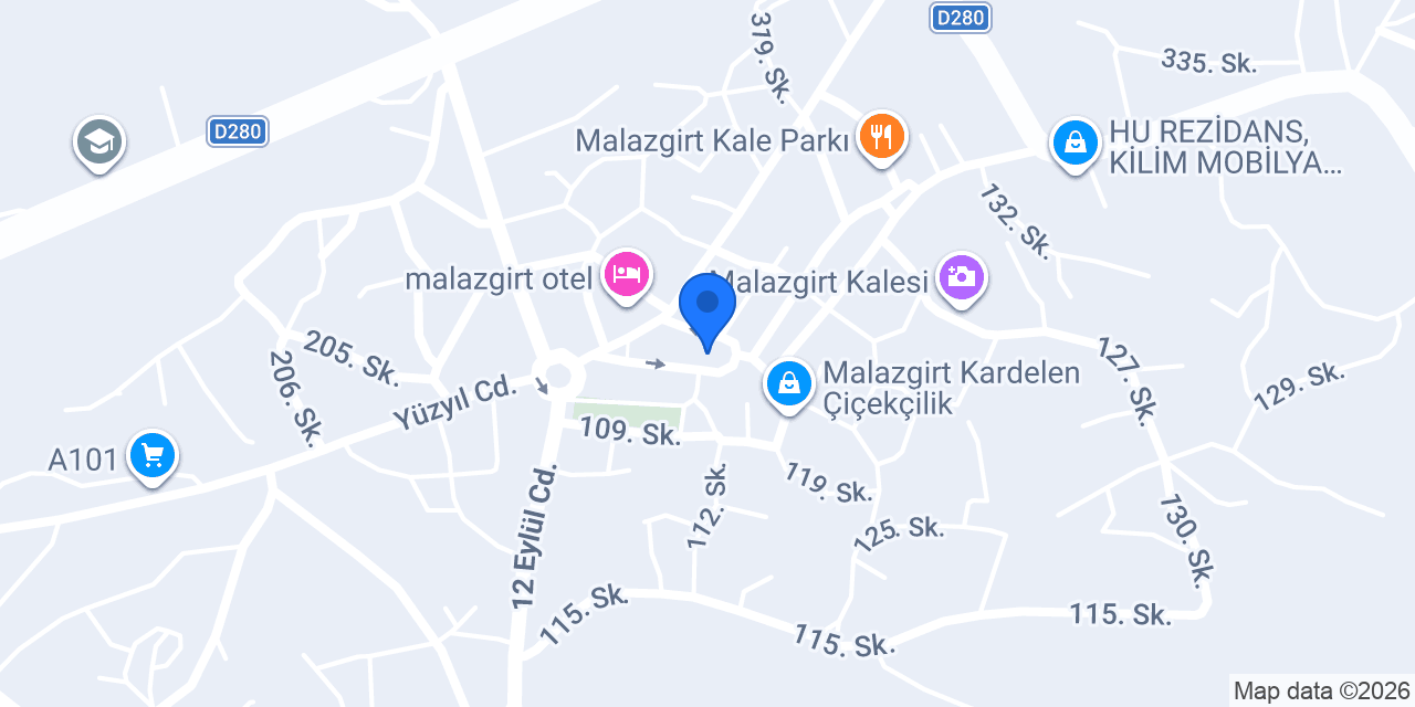 Malazgirt Noterliği konumu