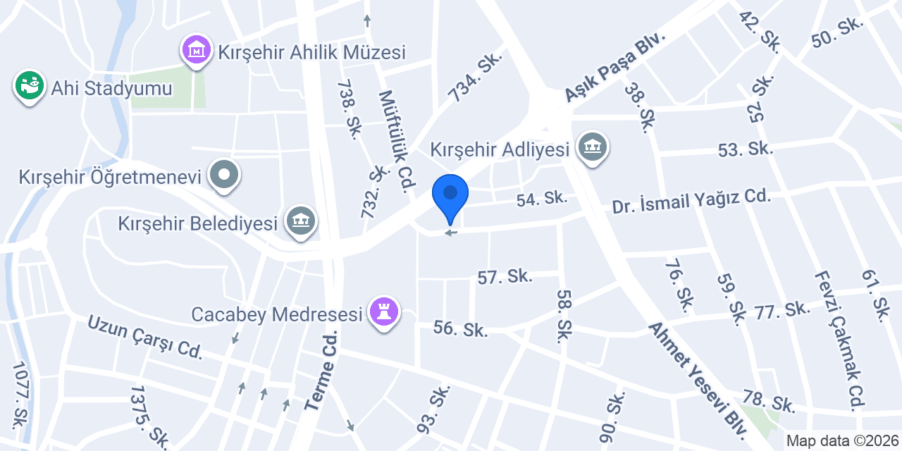 Kırşehir Limit Eğitim Kurumları konumu