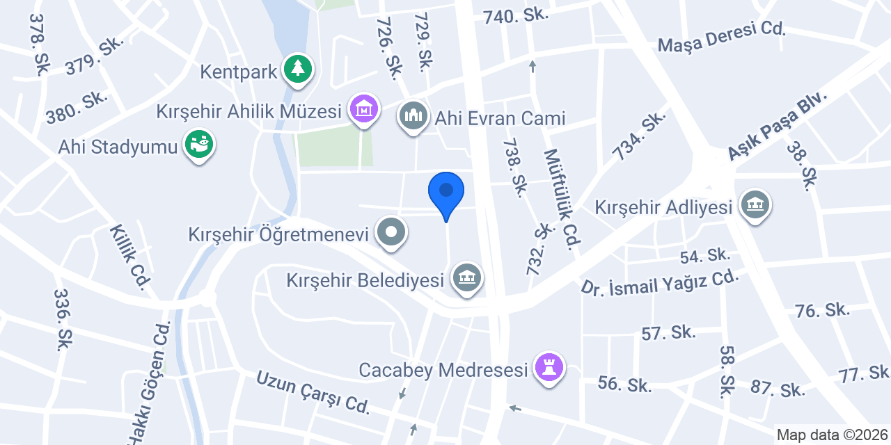 Kırşehir İş Okulu konumu
