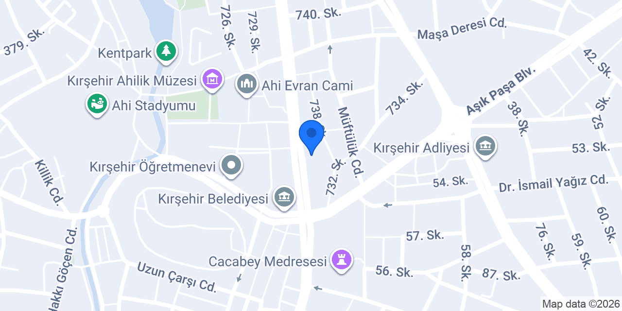 Kırşehir Erkan Çiçekçilik konumu