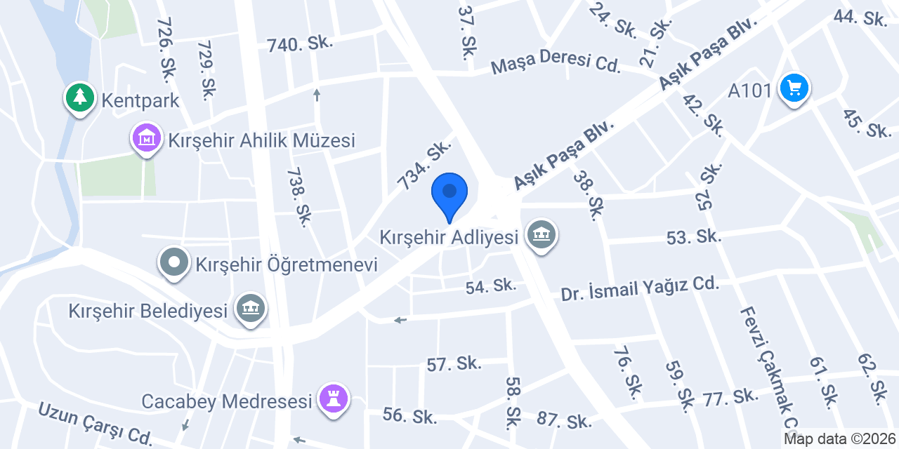 Helvacı Yakub Efendi Kırşehir konumu