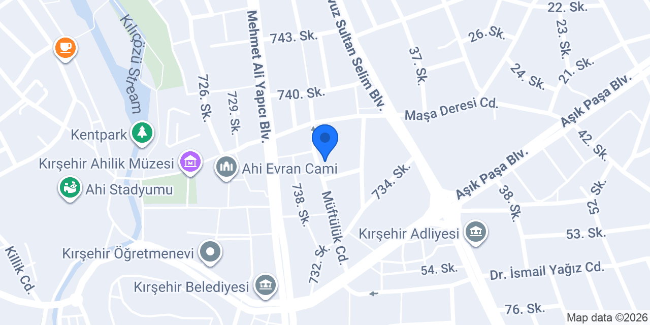 PetiKırşehir Veteriner Kliniği konumu