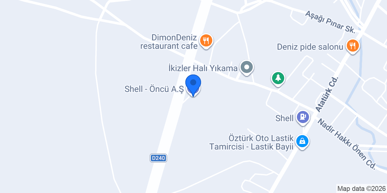 Shell - Öncü A.Ş. konumu