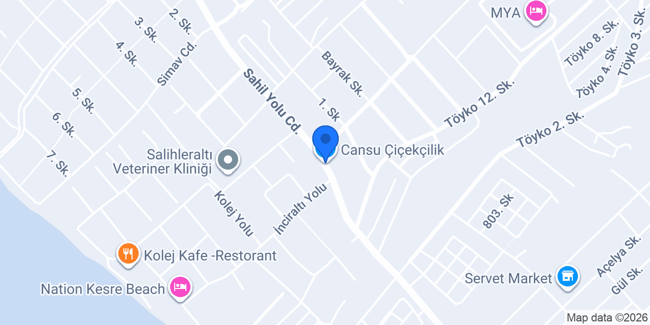 Cansu Çiçekçilik konumu