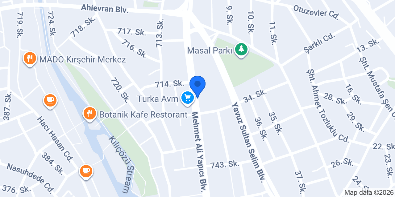 Kırşehir Butik Çiçek konumu