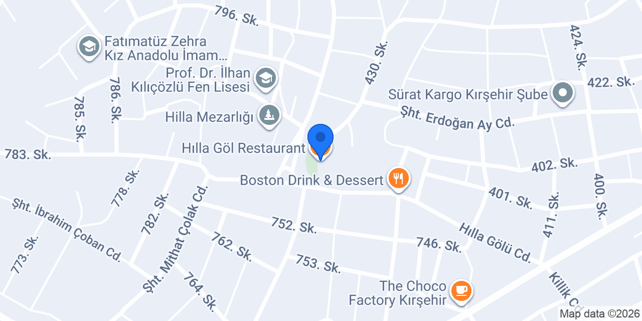 Hılla Göl Restaurant konumu