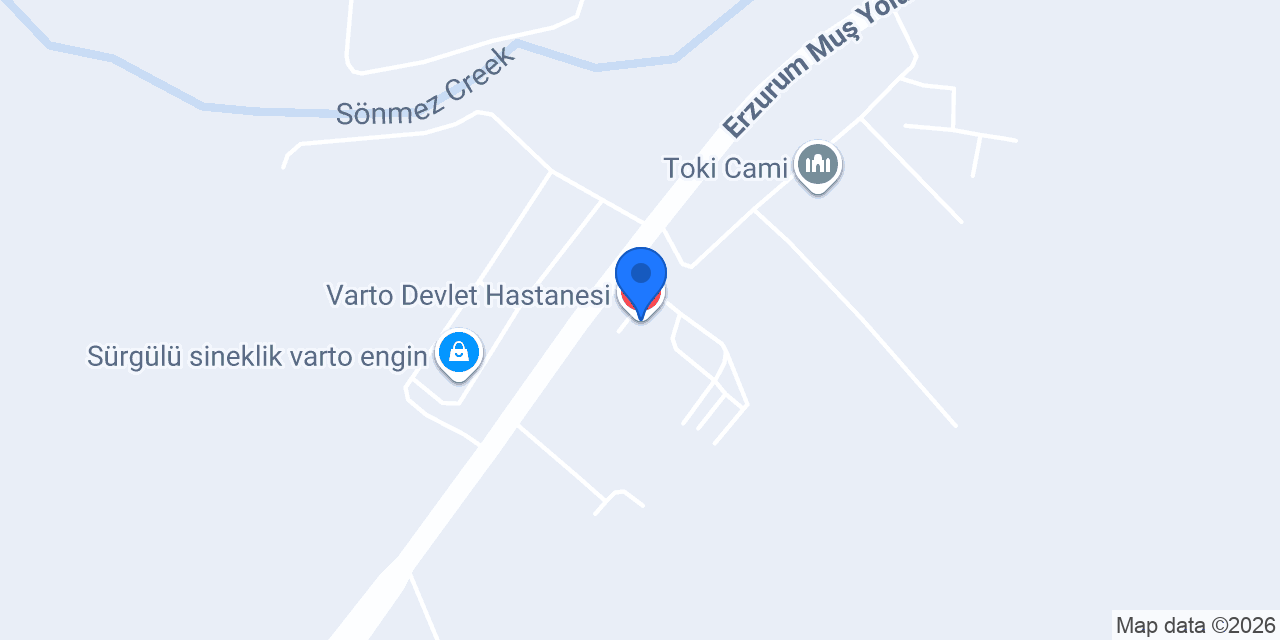 Varto Devlet Hastanesi konumu