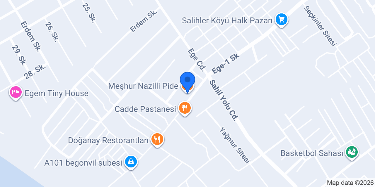 Meşhur Nazilli Pide konumu