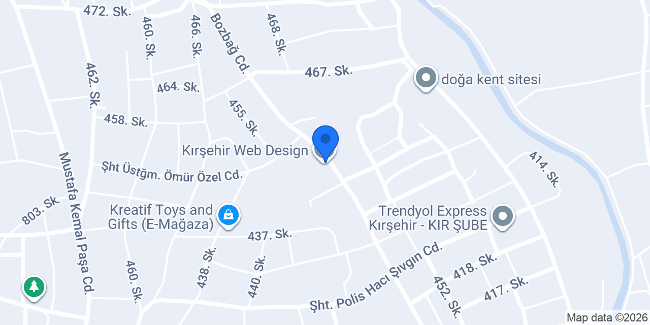 Kırşehir Web Design konumu