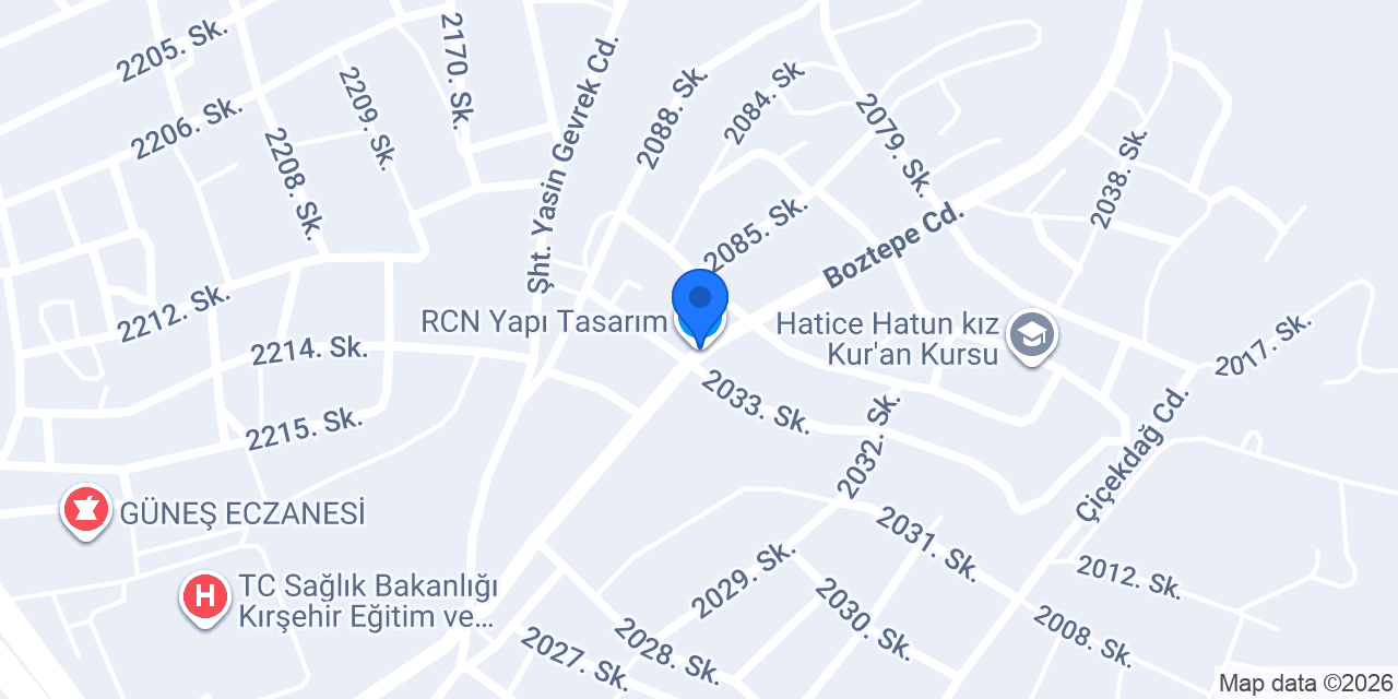RCN Yapı Tasarım konumu