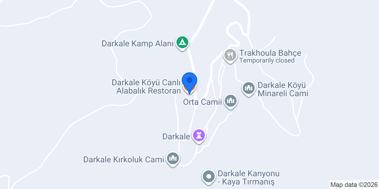 Darkale Köyü Canlı Alabalık Restoran konumu