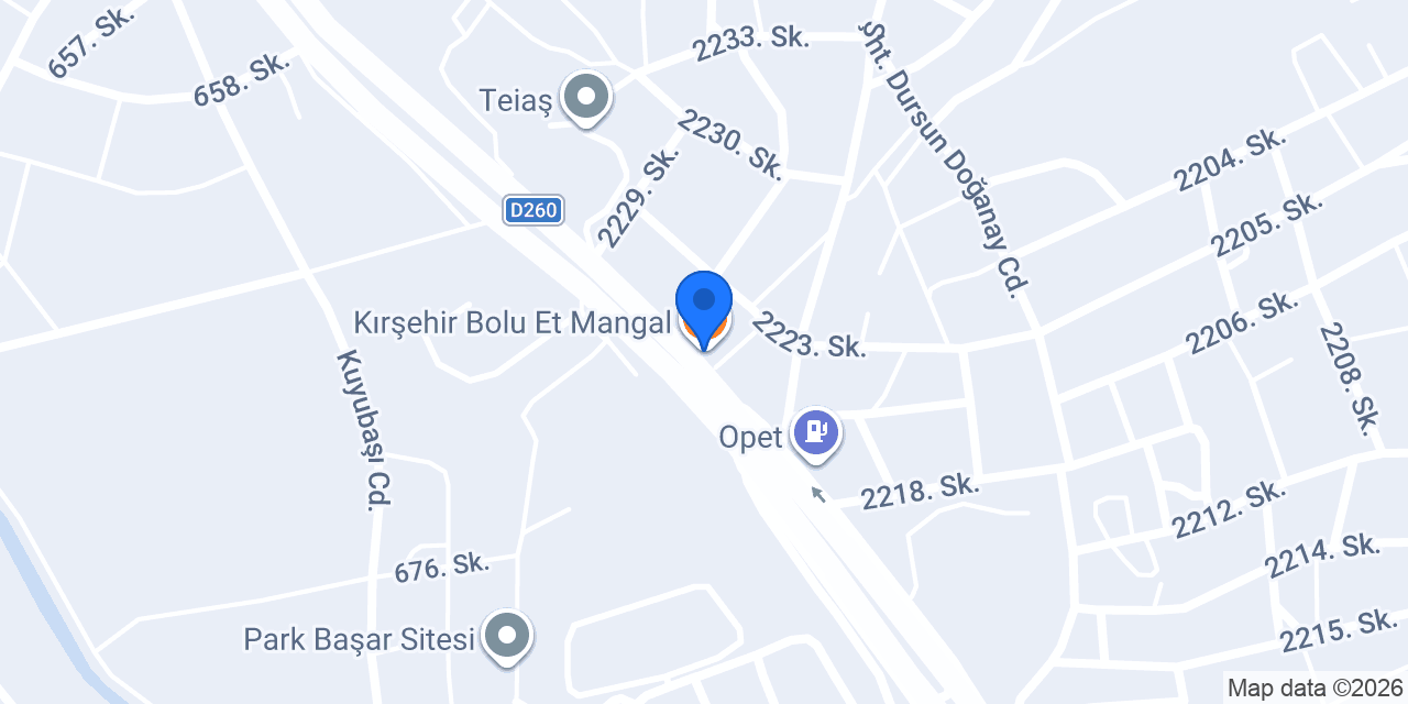 Kırşehir Bolu Et Mangal konumu