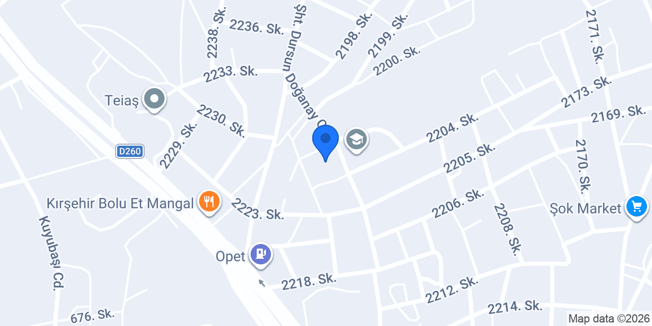 Kervansaray Kız Öğrenci Yurdu konumu