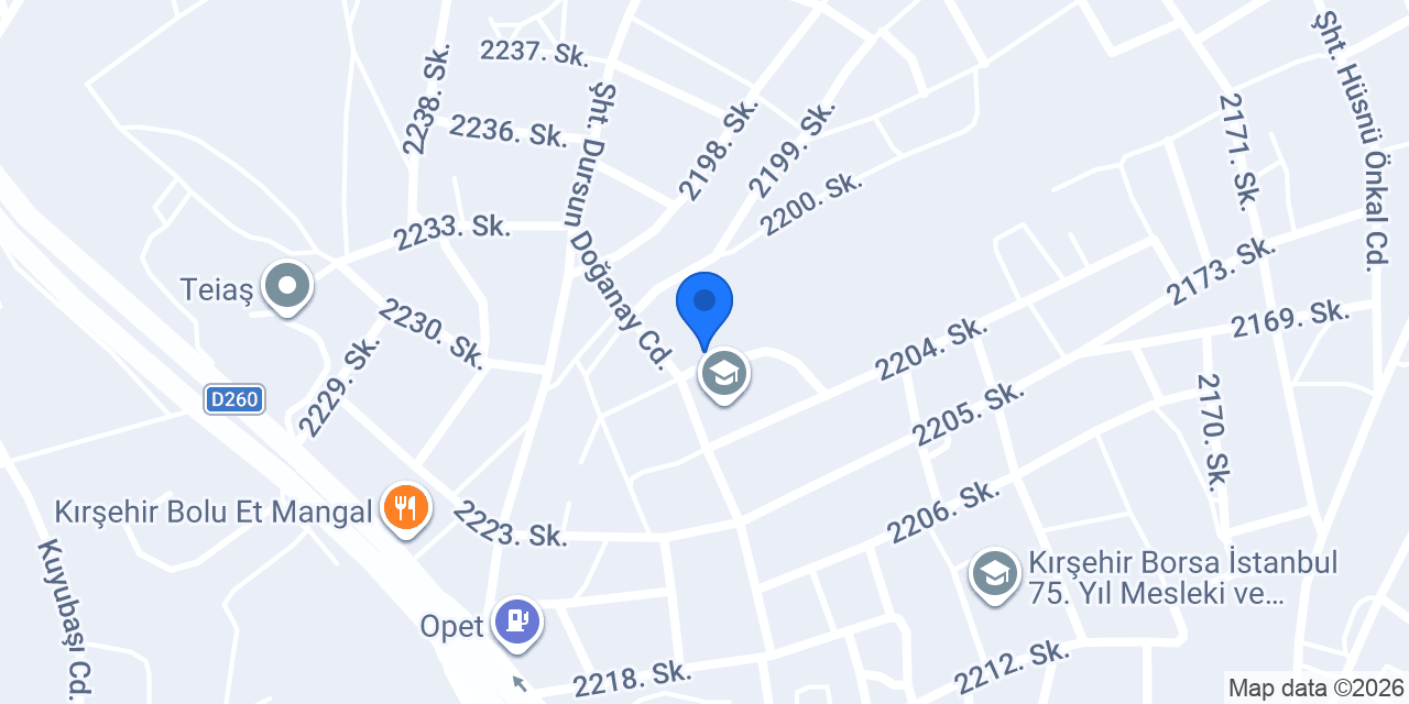 Kırşehir Merkez İlkokulu konumu