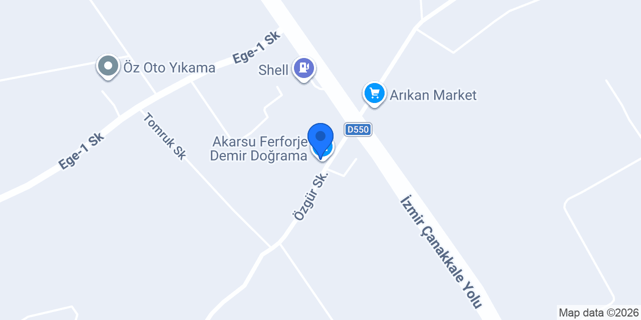 Akarsu Ferforje Demir Doğrama konumu