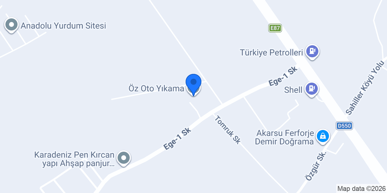 Öz Oto Yıkama konumu