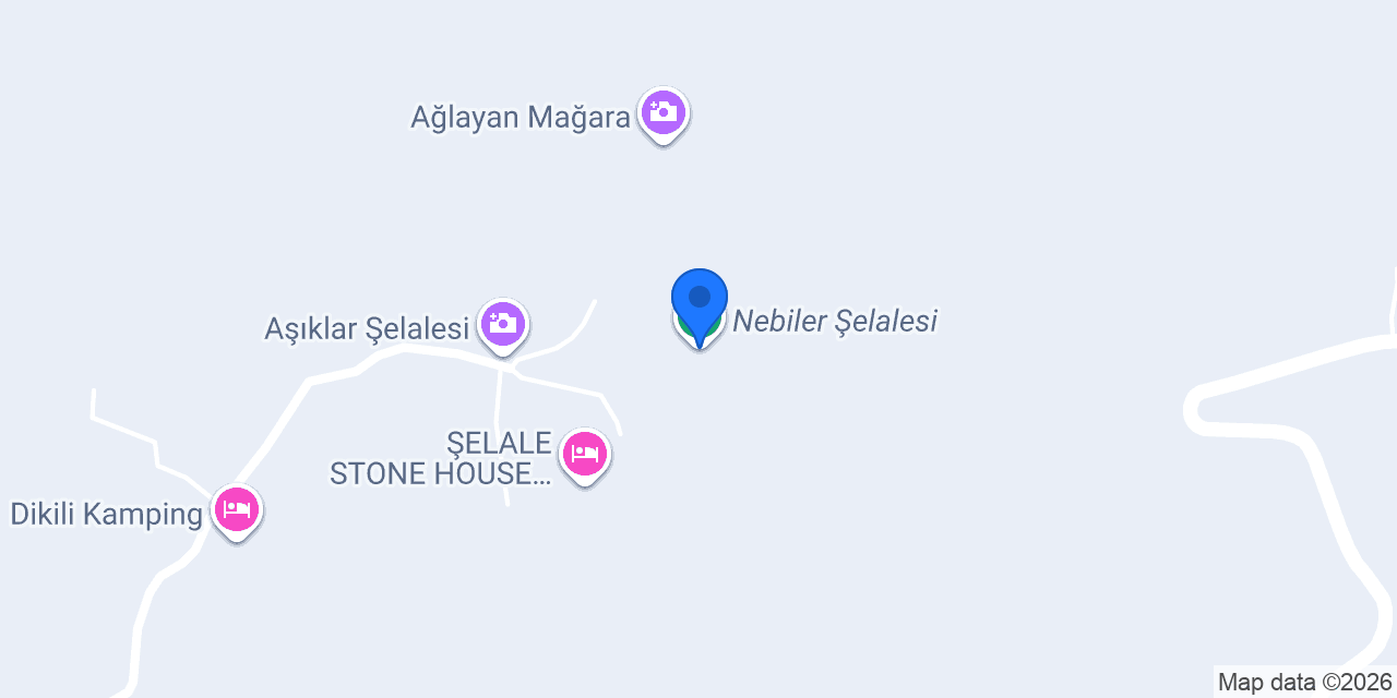 Nebiler Şelalesi konumu