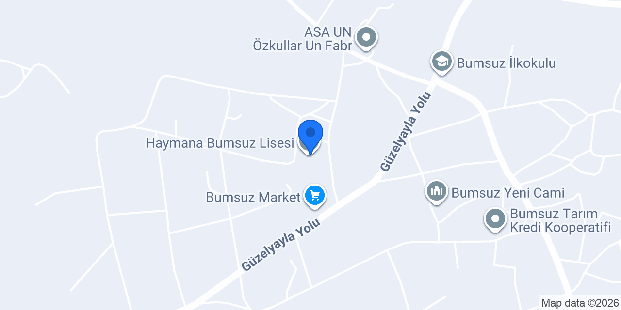 Haymana Bumsuz Lisesi konumu