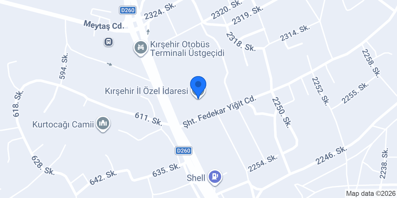 Kırşehir İl Özel İdaresi konumu