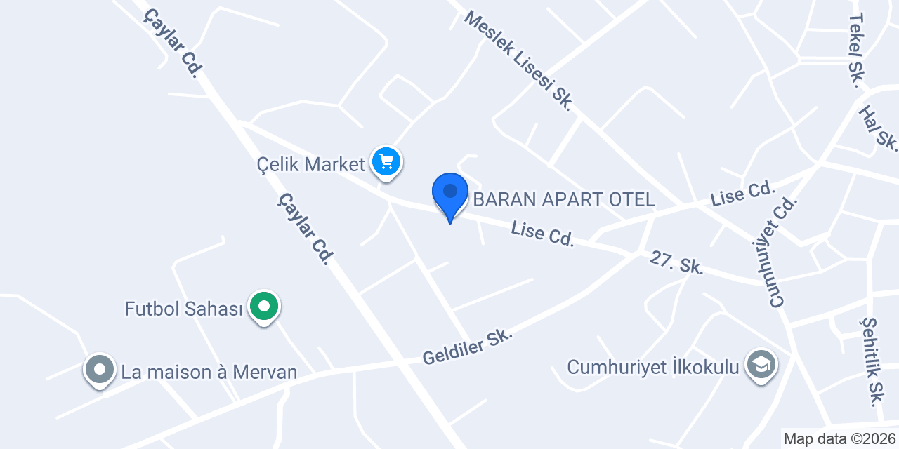BARAN APART OTEL konumu