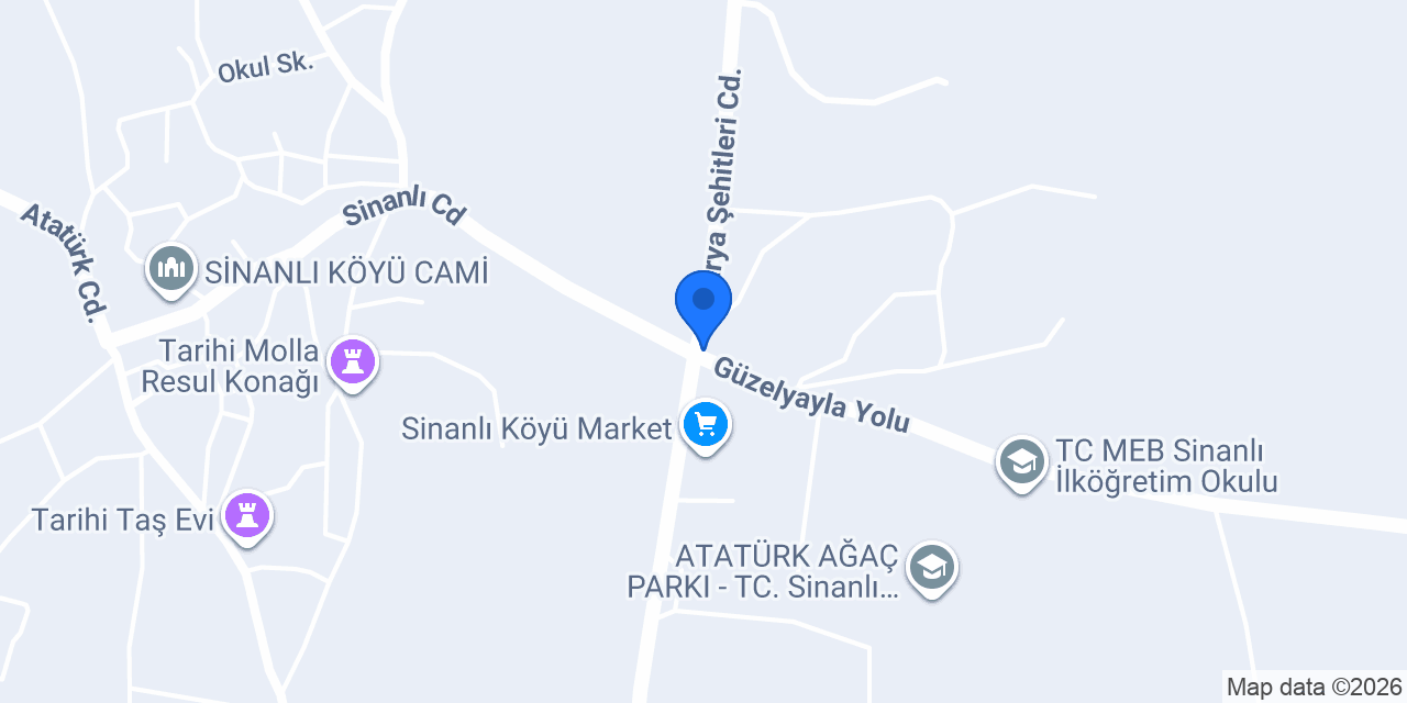 Sinanlı İlköğretim Okulu konumu