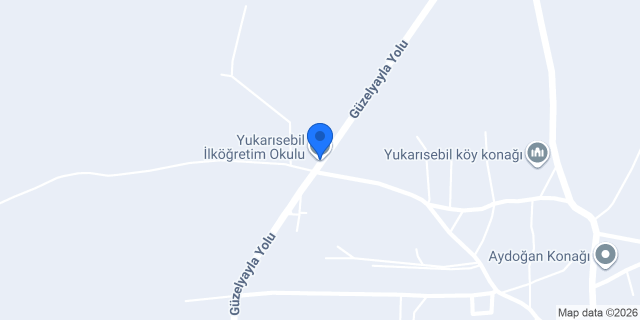 Yukarısebil İlköğretim Okulu konumu