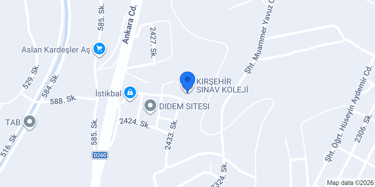 KIRŞEHİR SINAV KOLEJİ konumu