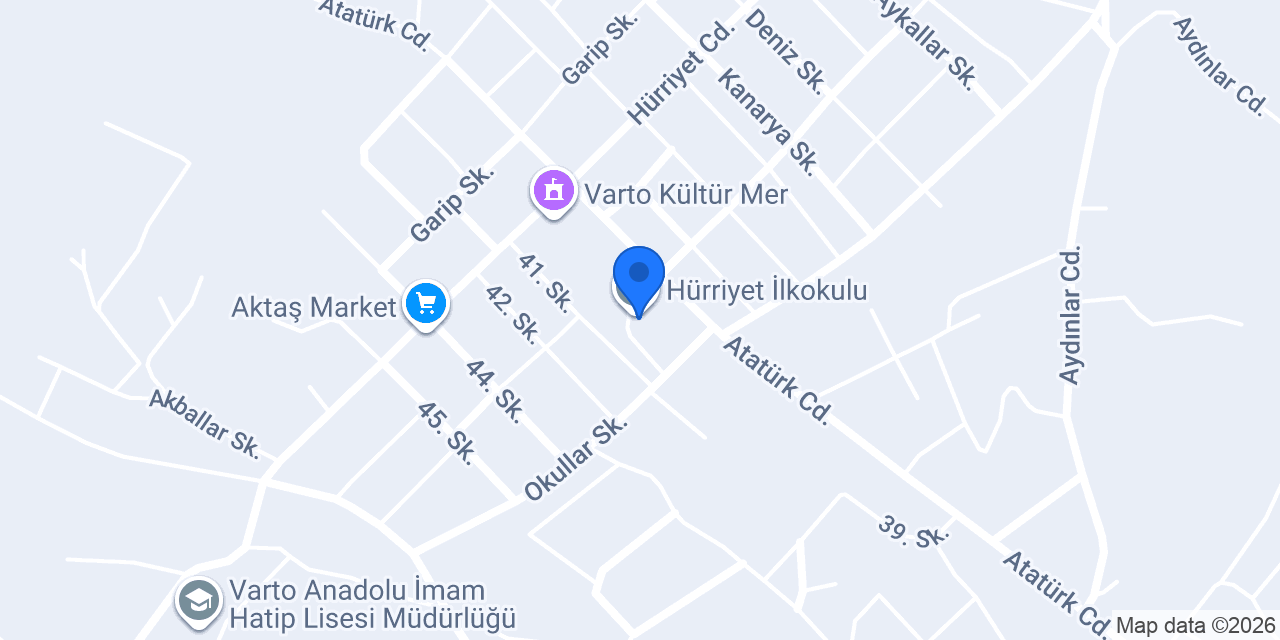 Hürriyet İlkokulu konumu