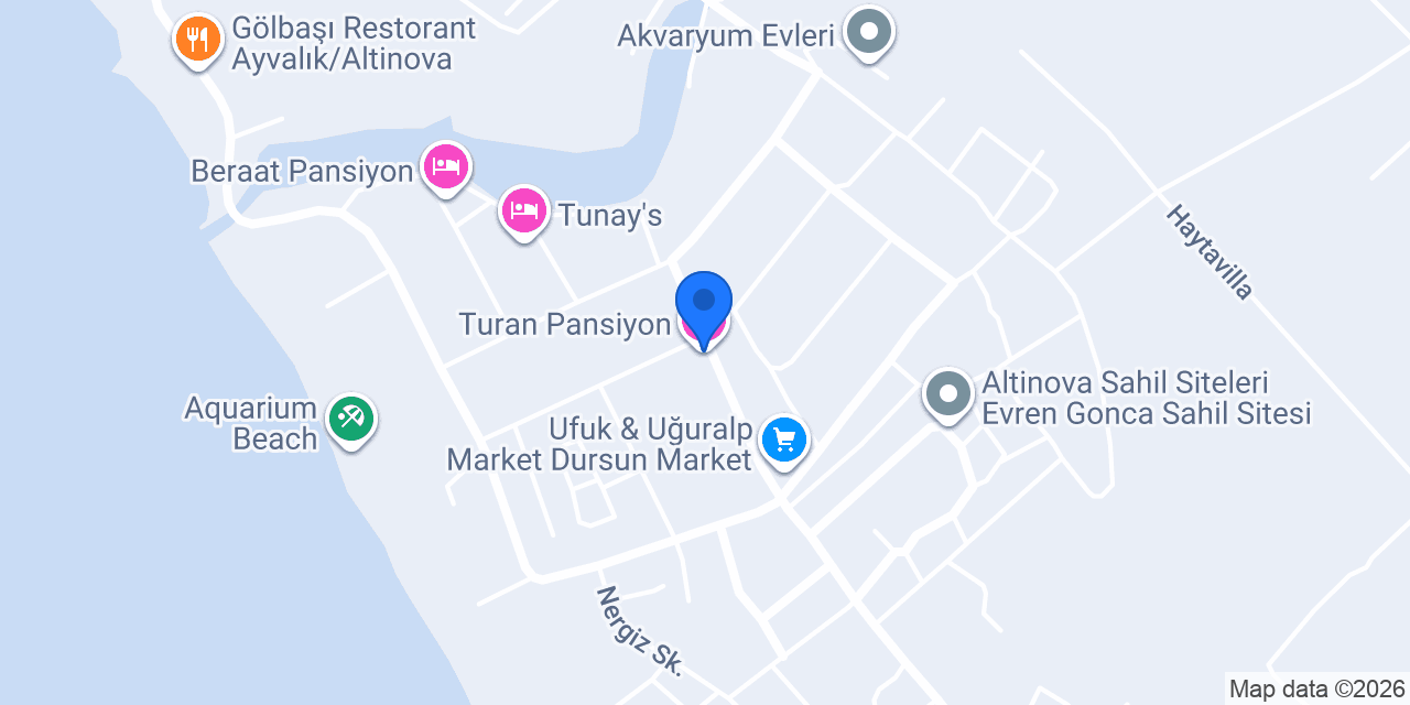 Turan Pansiyon konumu