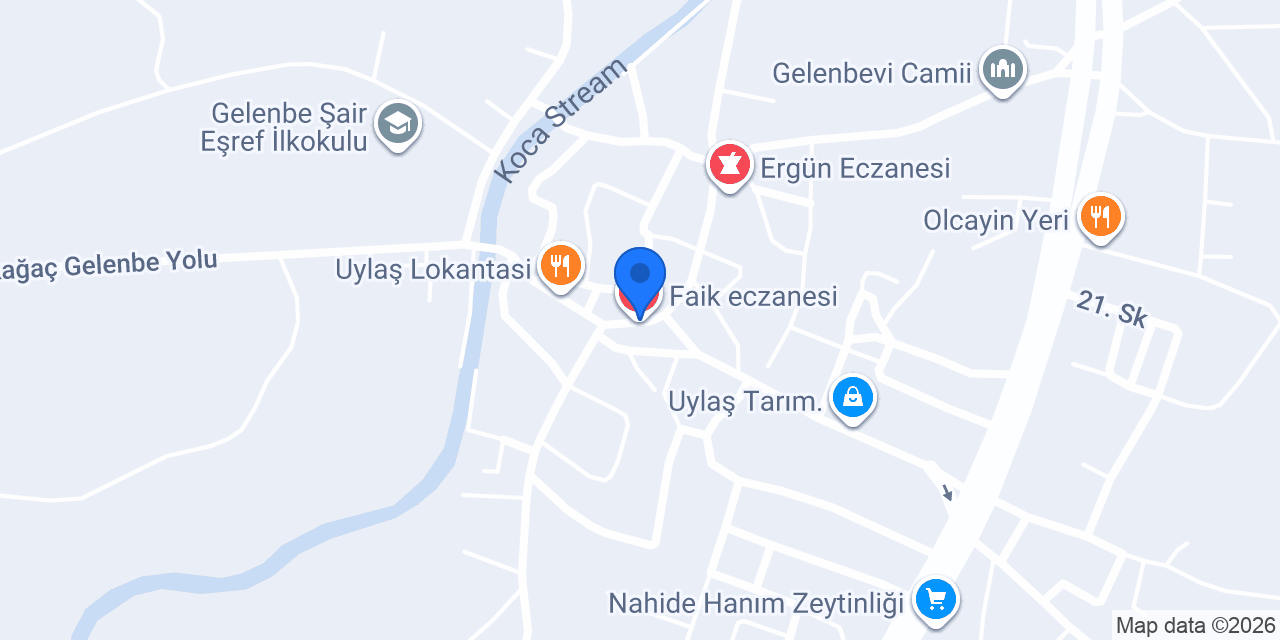 Faik eczanesi konumu