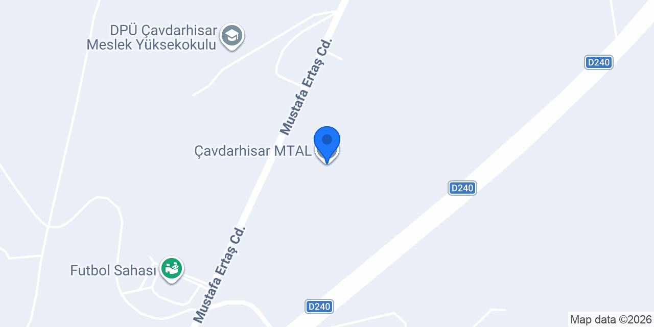 Çavdarhisar MTAL konumu