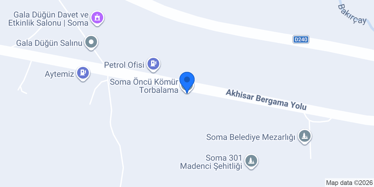 Soma Öncü Kömür Torbalama konumu