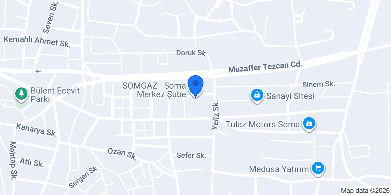 SOMGAZ - Soma Merkez Şube konumu