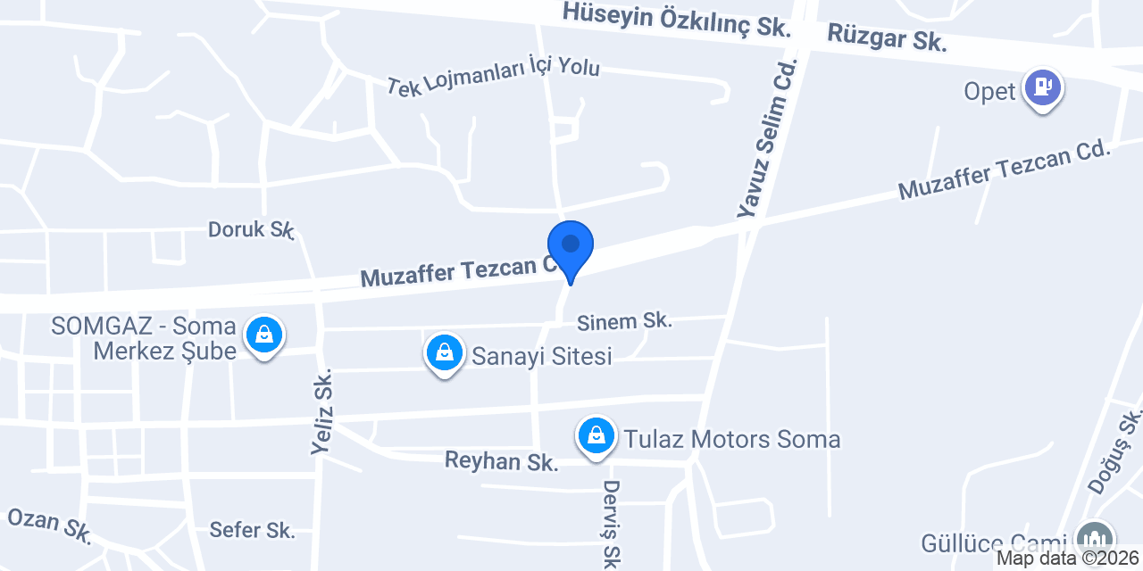 Özmen Oto Makas konumu